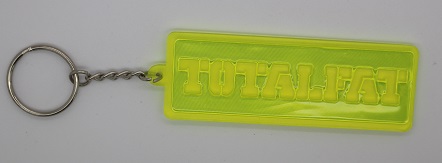 硬質透明反射キーホルダー