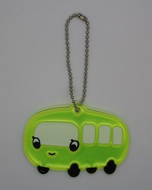 硬質透明反射キーホルダー