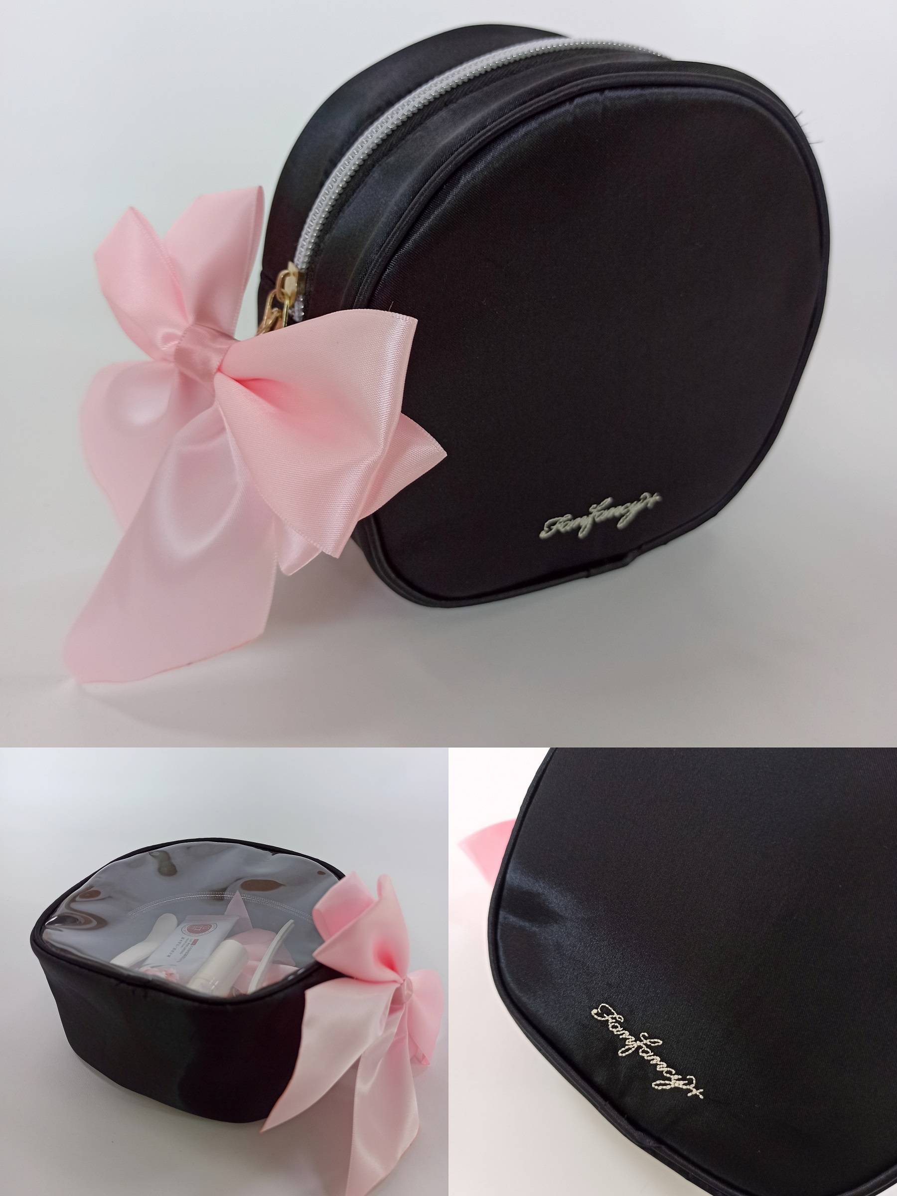 蝴蝶结色丁布包