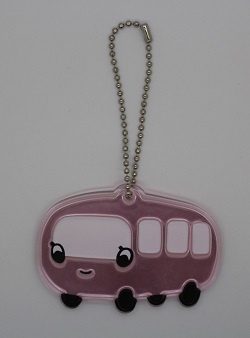 硬質透明反射キーホルダー