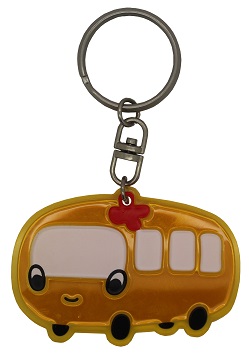 硬質透明反射キーホルダー